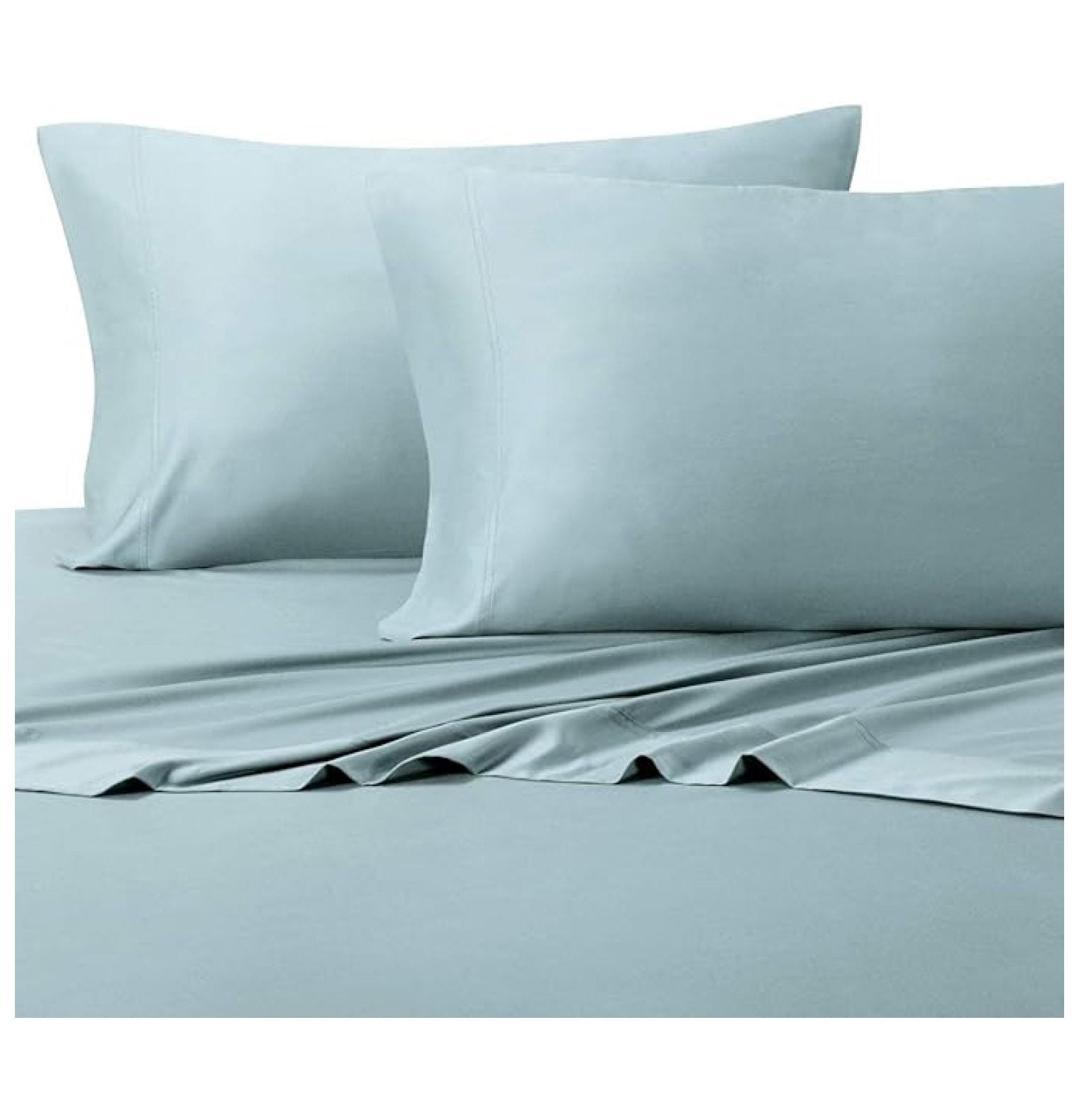 Silky-Soft Viscose from Bamboo-Cotton , Full 4PC Bed Sheets Set, Blue