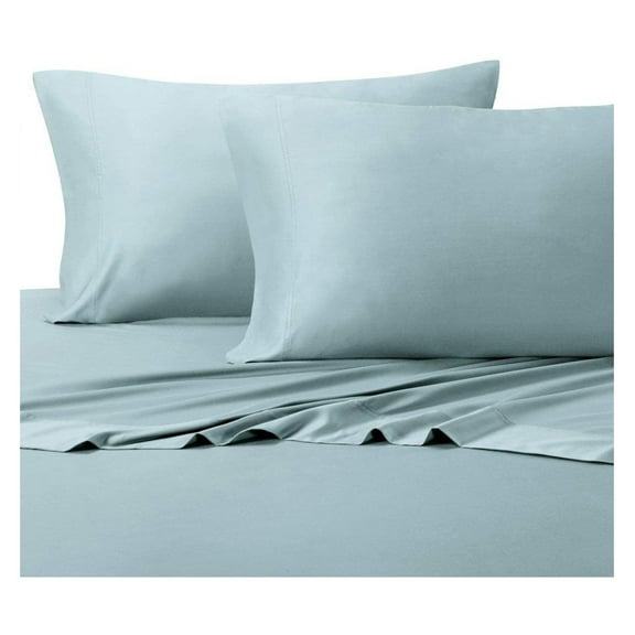 Silky-Soft Viscose from Bamboo-Cotton , Full 4PC Bed Sheets Set, Blue