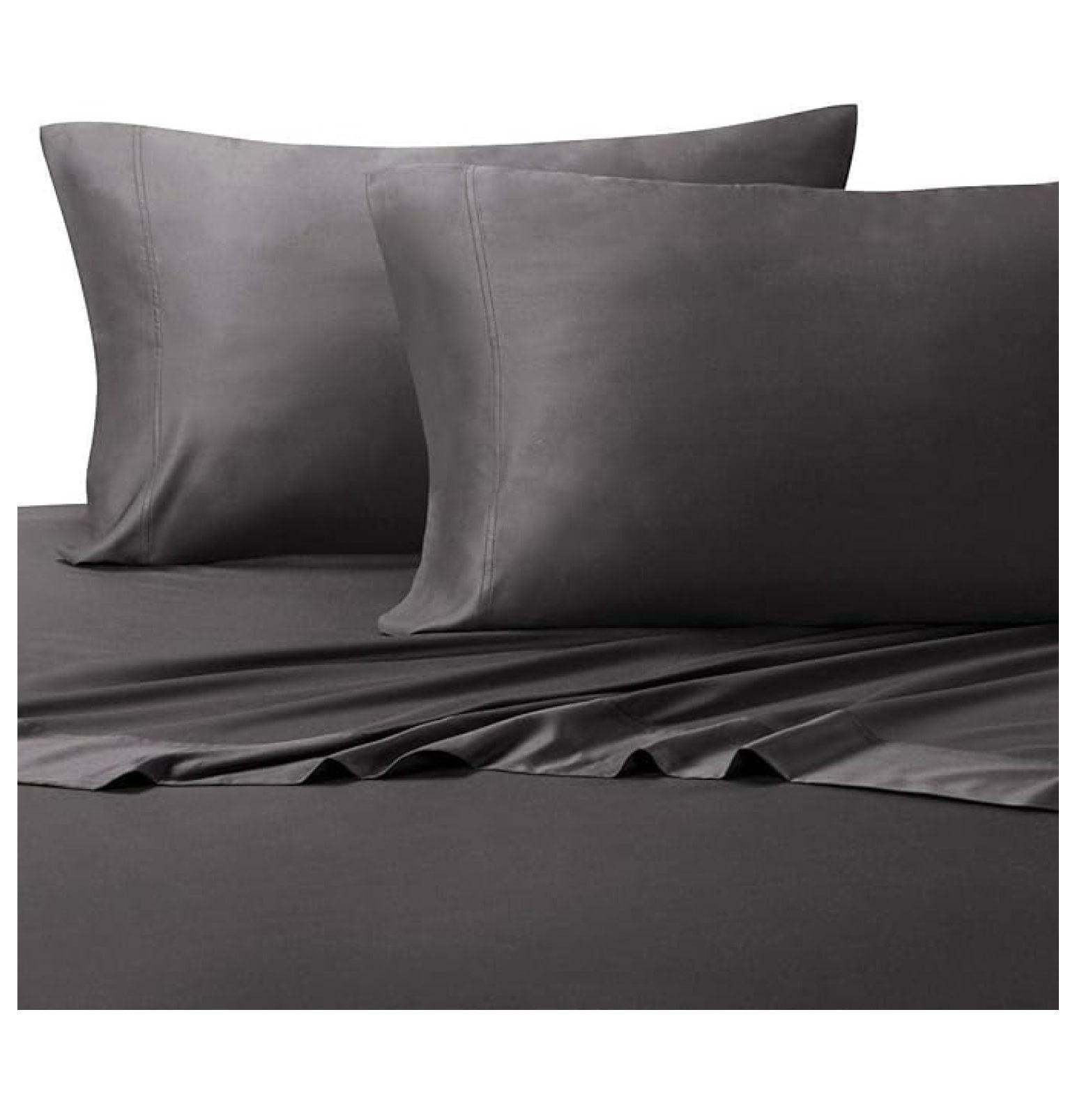 Silky-Soft Viscose from Bamboo-Cotton , King 4PC Bed Sheets Set, Charcoal