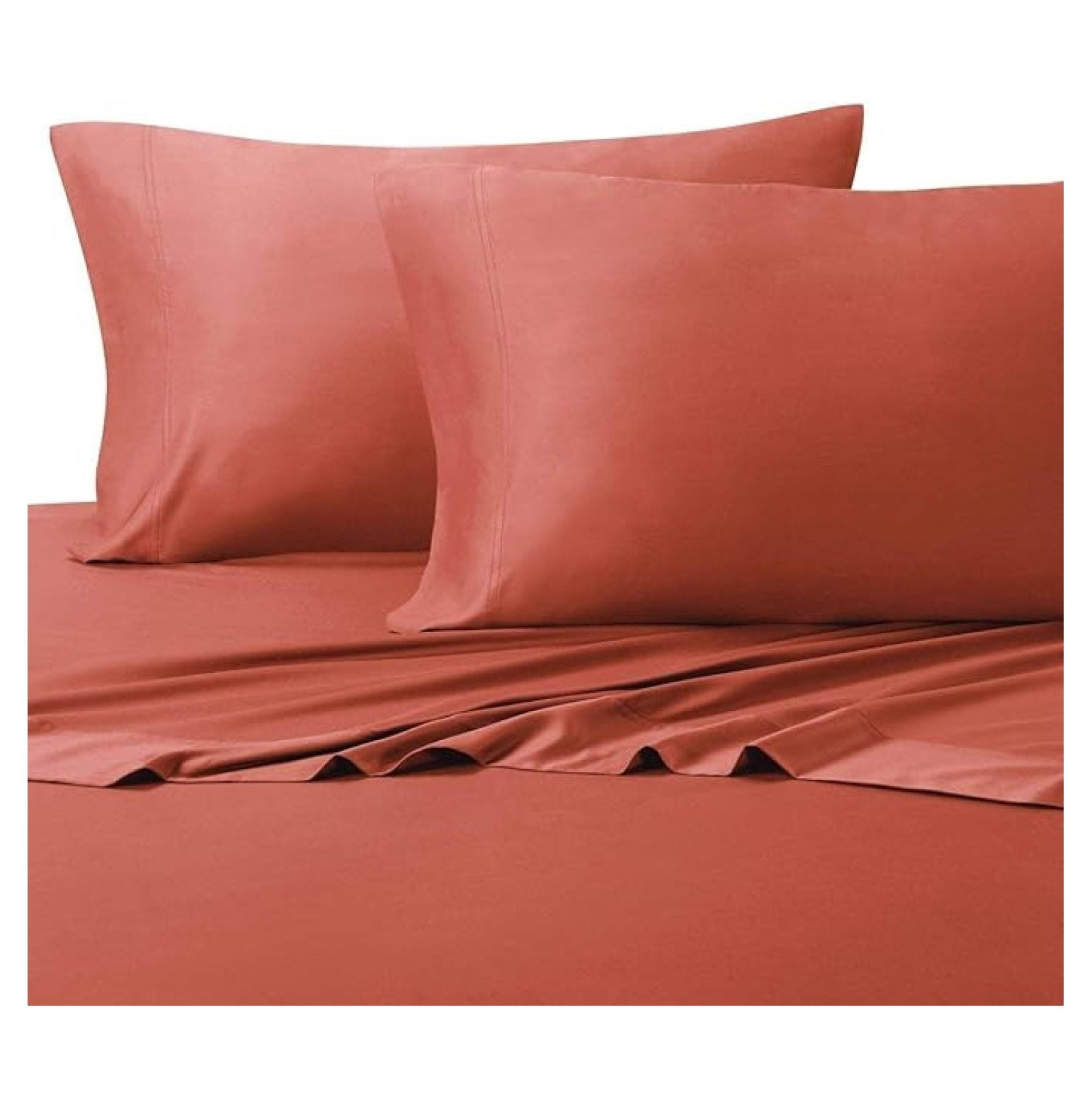 Silky-Soft Viscose from Bamboo-Cotton , King 4PC Bed Sheets Set, Coral