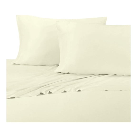 Silky-Soft Viscose from Bamboo-Cotton , King 4PC Bed Sheets Set, Ivory