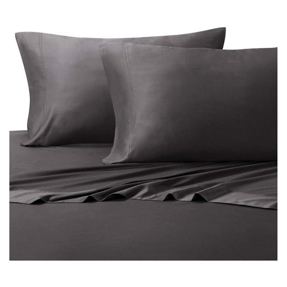 Silky-Soft Viscose from Bamboo-Cotton , Queen 4PC Bed Sheets Set, Charcoal