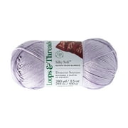 Silky Soft Yarn by Loops & Threads - Yarn for Knitting - Crochet - Weaving - and Arts & Crafts - Purple - Bamboo - 3.5 oz