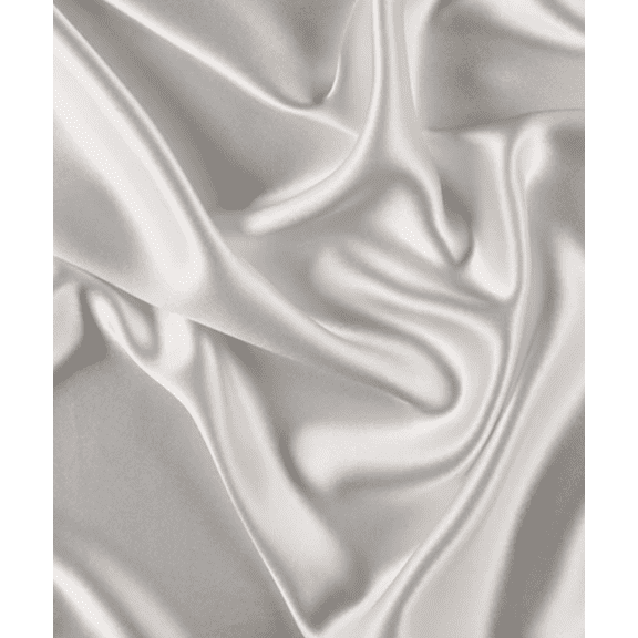 Silky Stretch Satin Fabric by Yard 60" Inch Wide - Charmeuse Satin Fabric for Gowns, Weddings Decor, Table Sheets, DIY Crafts, Sewing (Off White, 1 Yard)