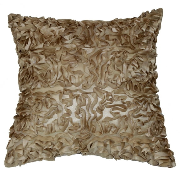 Silky Taffeta Abstract 3D Design 17" X 17" Decorative Cushion Cover