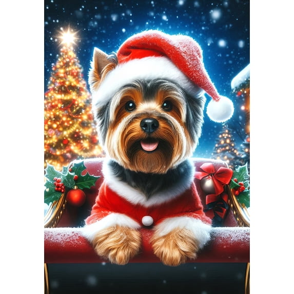 Silky Terrier - Best of Breed DCR Christmas House Flag