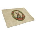 thumbnail image 1 of Silky Terrier Christmas Flowers Glass Cutting Board 12 in x 15 in, 1 of 5