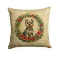 thumbnail image 1 of Silky Terrier Christmas Flowers Throw Pillow 18 in x 18 in, 1 of 5
