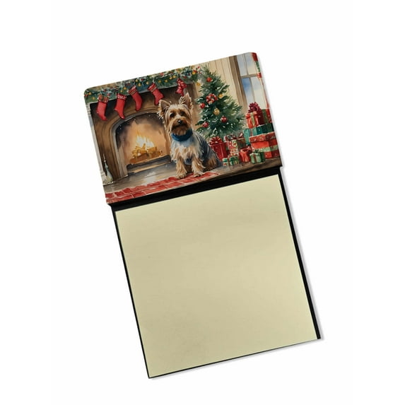 Silky Terrier Cozy Christmas Sticky Note Holder 3.25 in x 5.25 in