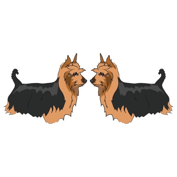 Silky Terrier Decal | Indoor/Outdoor | Dog Lover Super Cute Sticker for SUV Windows, Dorm Rooms, Bedroom, Offices | SignMission personalized gift | 2 Pack of 6"