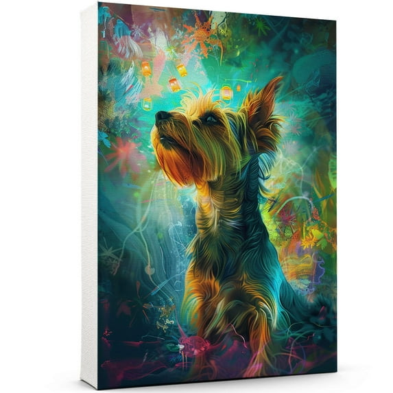 Silky Terrier Dog Watercolor Art Poster - Silky Terrier Dog Canvas Wall Art For Bedroom Decor - Vintage Decor - Dog Boho Decor