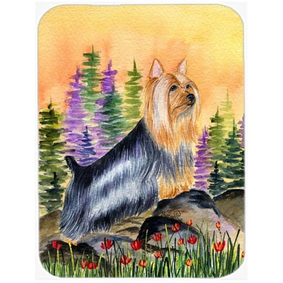 Silky Terrier Glass Cutting Board - Large