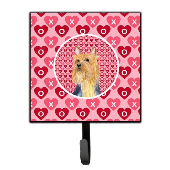 Silky Terrier Hearts Love and Valentines Day Portrait Leash or Key Holder