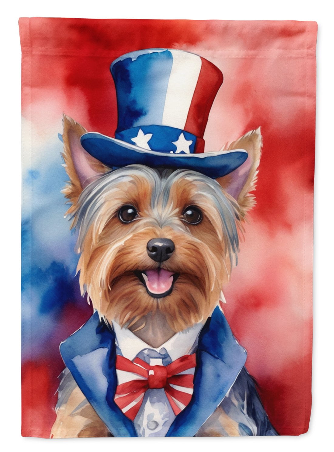 Silky Terrier Patriotic Garden Flag 11.25 in x 15.5 in