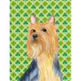 thumbnail image 1 of Silky Terrier St. Patricks Day Shamrock Portrait Flag Canvas House Size, 1 of 1