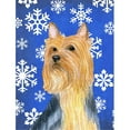thumbnail image 1 of Silky Terrier Winter Snowflakes Holiday Garden Size Flag, 1 of 1