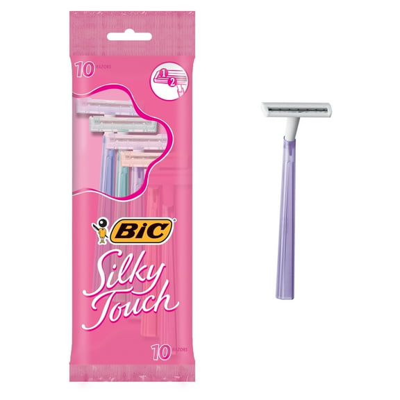 Silky Touch Women's Disposable Razor, 2 Blades, Assorted Colors, 10/pack | Bundle of 5 Packs