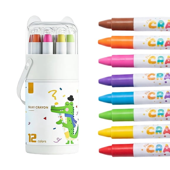 Silky Twistable Crayons Washable Easy Grip for Young Artist, Multicultural Pastel Gel Crayons, Back To School Art Supplies Coloring Gift