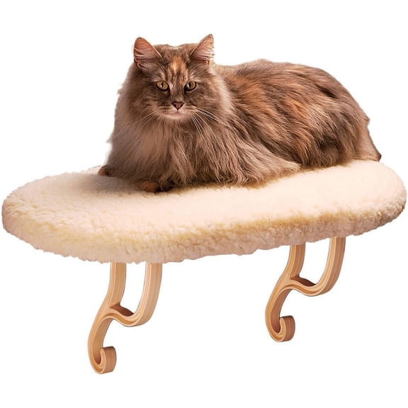 Sill Cat Window Perch Bed for Large Cats, Orthopedic Window Hammock Holds 40 lbs, Washable Cover, Indoor Windowsill Furniture Bed Seat