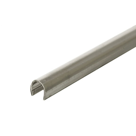 Sill Track for Sliding Doors, Snap-in, Stainless Steel - 72 in Long