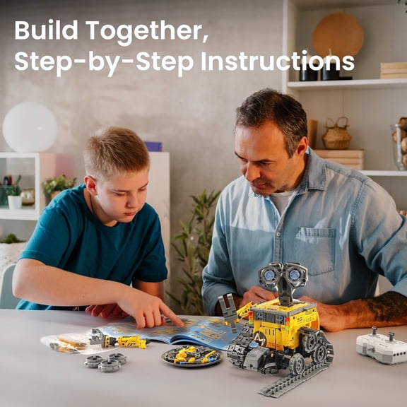 Sillbird Robot Building Kit with Remote Control Gifts for Kids Boys Ages 8-13, Coding STEM Robotic Technic Racer Car Toys for Birthday, Build 6in1 Model with 631 Pieces