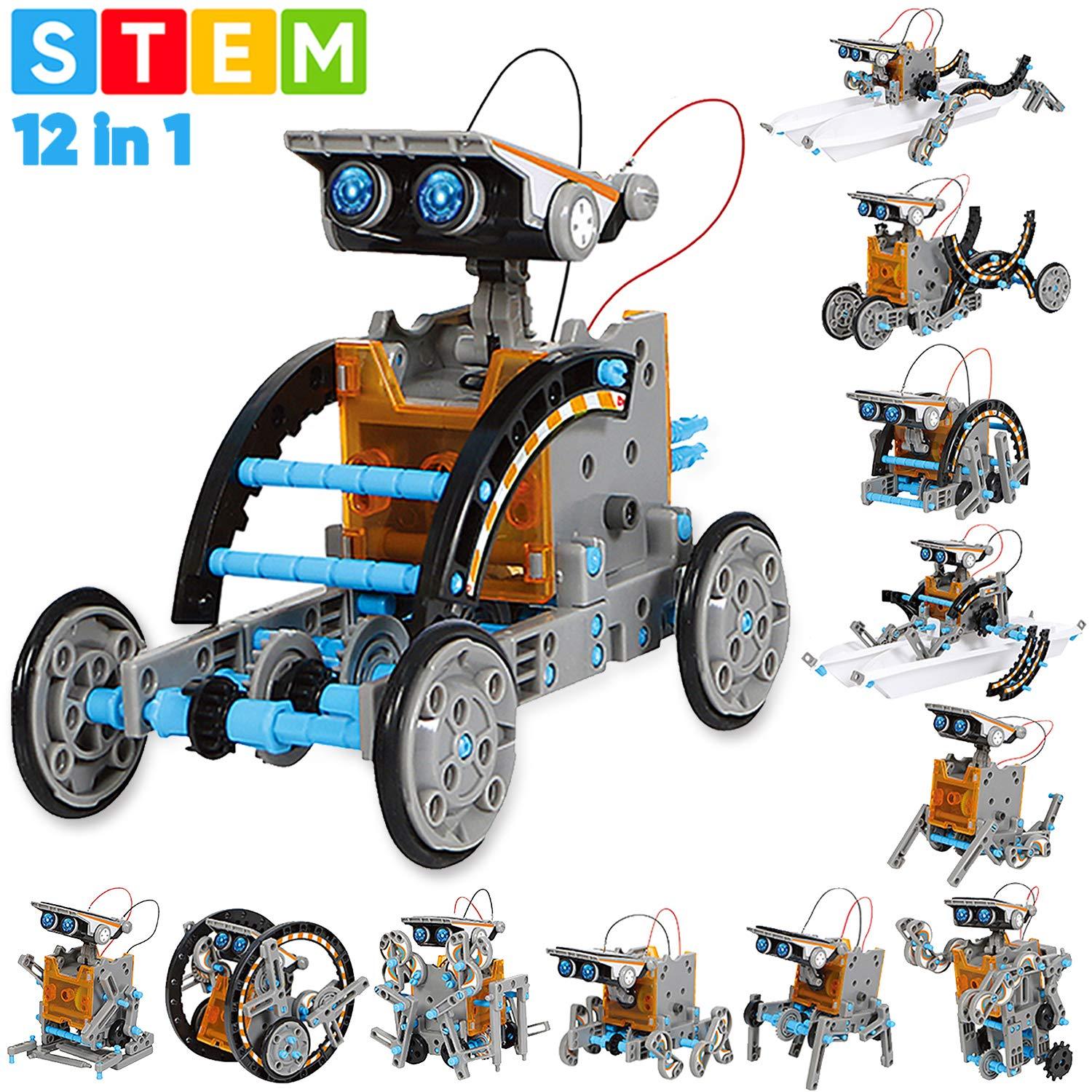 Sillbird STEM 12-in-1 Education Solar Robot Toys -190 Pieces DIY Building Science Experiment Kit for Kids Aged 8-10 and Older,Solar Powered by The Sun - image 1 of 6