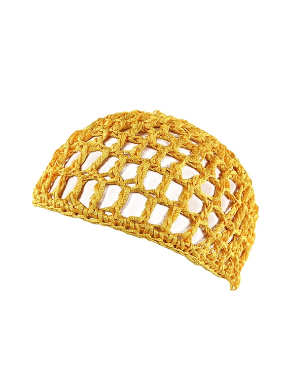 Crocheted Hair Net Cap Rayon Knit Snood Cap Cover Crocheted Caps Sleep Hat for Women Cover Sleep Hat Hair Wrap Net for Sleeping Turban Wraps Hair Nets Head Covers Headpiece A One Size