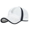 thumbnail image 1 of Sillenn Full Mesh Breathable Baseball Cap for Men Women Quick Dry Mesh Sport Baseball Cap Plain Baseball Cap Athletic Fitted Cap Adjustable Outdoor Sun Hat Lightweight Trucker Hat White One Size, 1 of 7