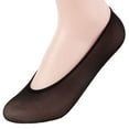 thumbnail image 1 of Sillenn Ice Silk Ultra-Thin Invisible No Show Socks Sheer Nylon Invisible Boat Socks Summer Cool Thin Socks Breathable Ice Silk No Show Socks Flats Fashion Invisible Socks for Heels Black One Size, 1 of 4