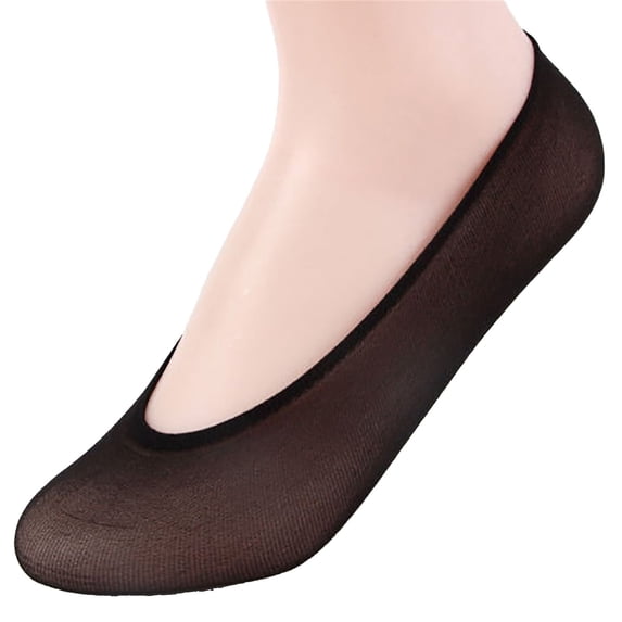 Sillenn Ice Silk Ultra-Thin Invisible No Show Socks Sheer Nylon Invisible Boat Socks Summer Cool Thin Socks Breathable Ice Silk No Show Socks Flats Fashion Invisible Socks for Heels Black One Size