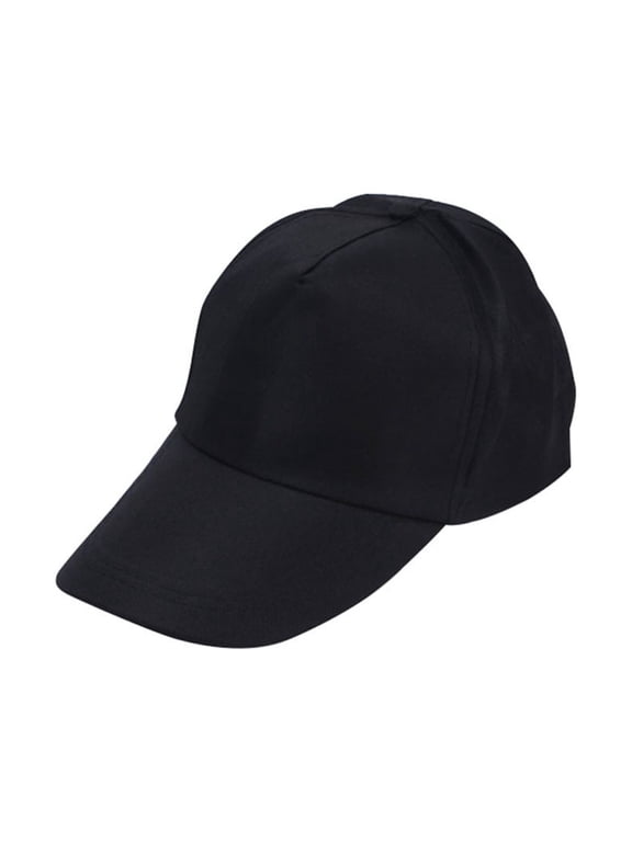 Long Bill Baseball Cap Plain Hiphop Dad Hat Cooling Trucker Hat Soft Lightweight Adjustable Size Unisex Unconstructed Plain Cap Solid Color Low Profile 6-Panel Cap for Outdoor Sports Black