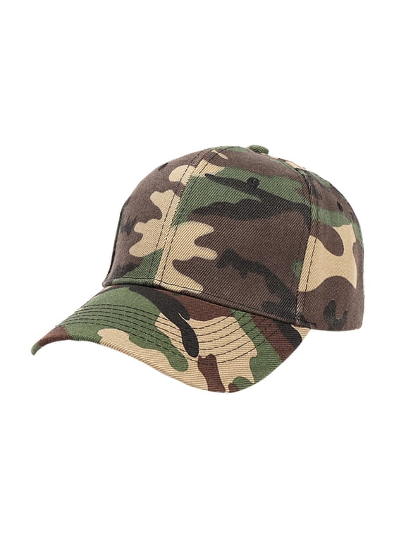 Unisex Camouflage Baseball Cap Adjustable Tactical Hat for Outdoor Sports Activities Camo Print Baseball Cap Adjustable Breathable Tactical Hat Hiking Hunting Sun Hats Army Green One Size
