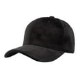 thumbnail image 1 of Sillenn Unisex Velvet Baseball Cap Soft Plush Adjustable Casual Hat for Men Women Comfortable Velvet Baseball Cap Adjustable Casual Hat Plain Dad Hat Sports Cap Hats Unstructured Hat Black One Size, 1 of 3