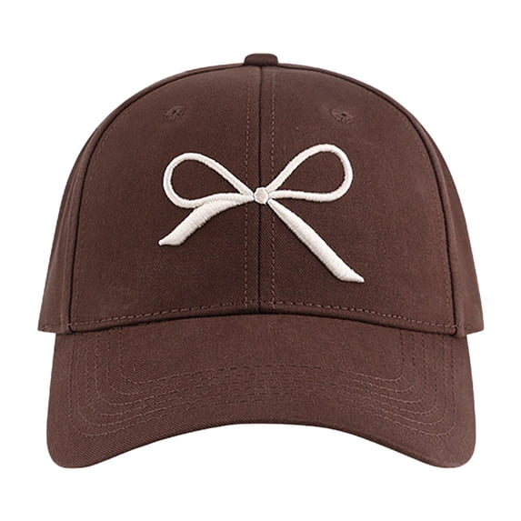 Sillenn Women's Bow Embroidery Baseball Cap Cute Bow Hat Trendy Trucker Hat Fashion Casual Sun Hat with Visor for Hiking Running Golf Outdoor Sun Protection Hat Streetwear Bow Cap Coffee A
