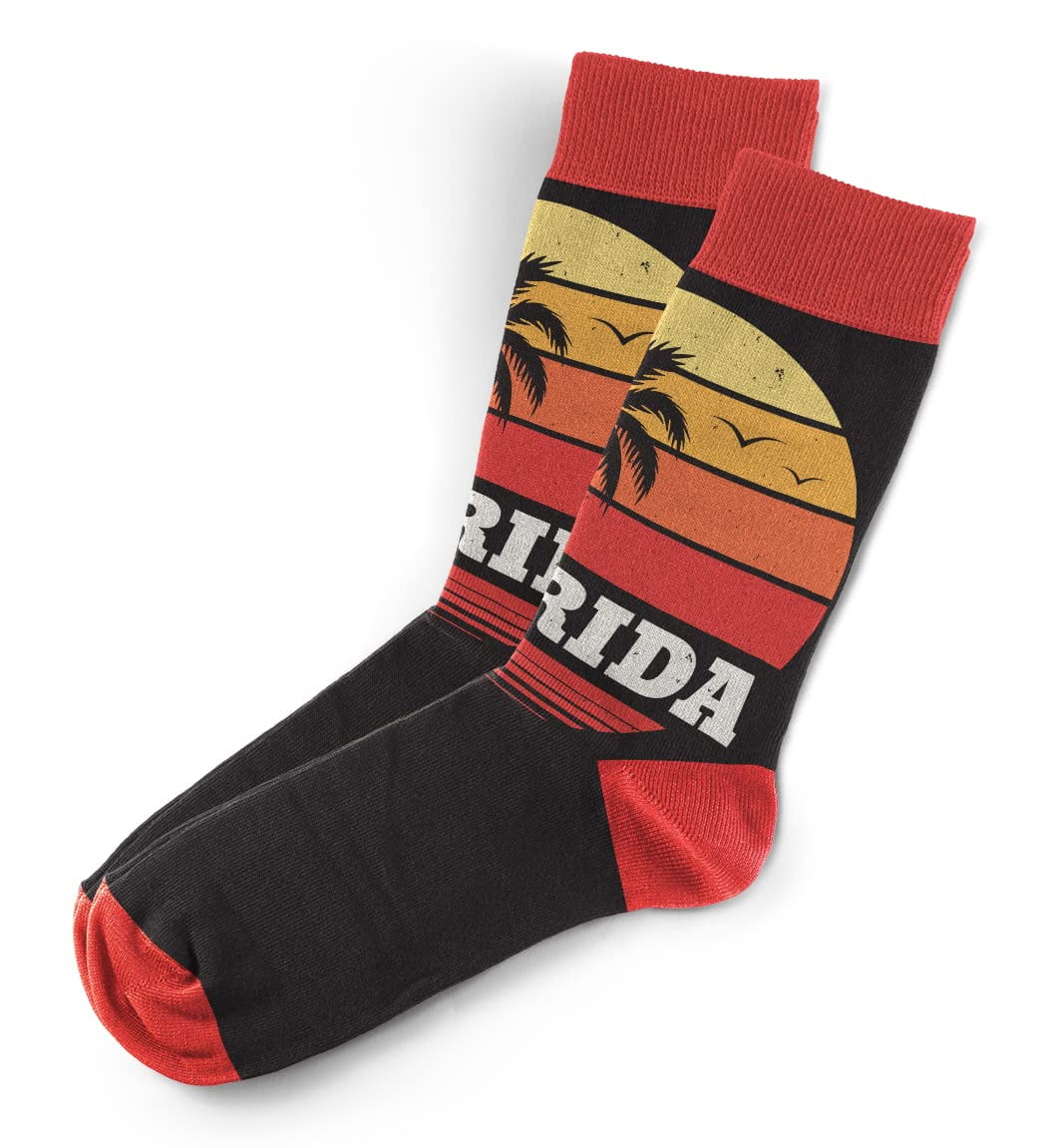 Sillies Sock Florida Palm Trees In Sun Socks Funny Novelty Unisex