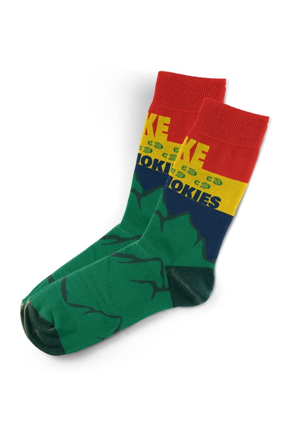 Sillies Sock Hike The Smokies Socks - Funny Novelty Unisex Sock Set, Woven Art, Fun Unique Patterns And Designs