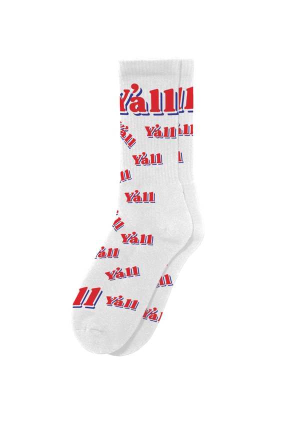 Sillies Sock Y'all Socks - Funny Novelty Unisex Sock Set, Woven Art, Fun Unique Patterns And Designs