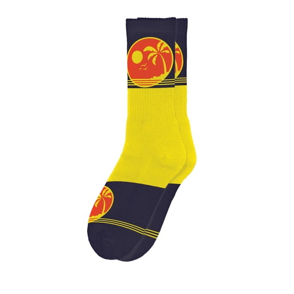 Sillies Socks Beach Sunset Socks - Novelty Unisex Sock Set, Fun Unique Designs