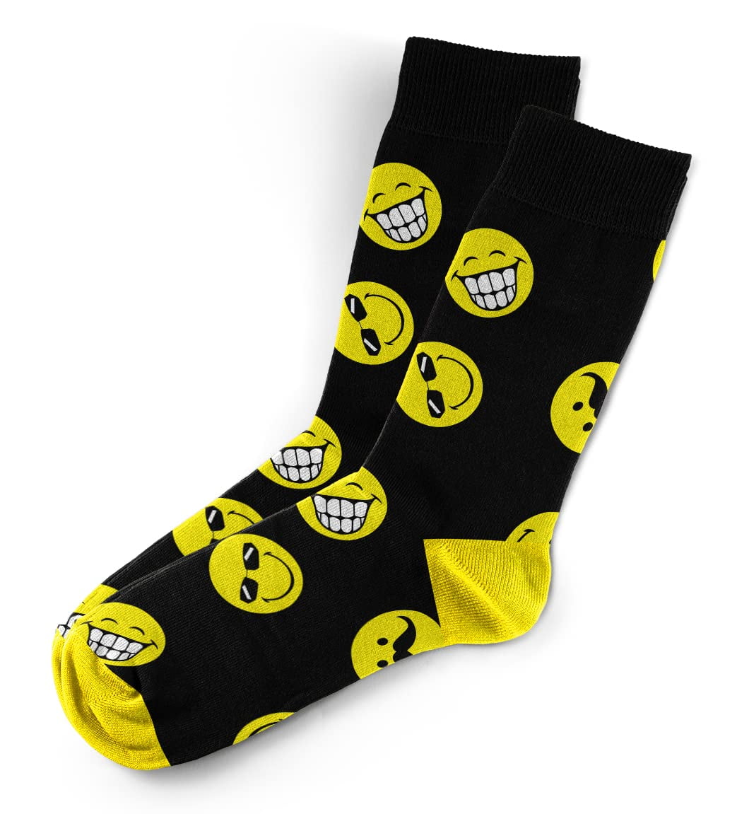 Sillies Socks Big Smiley Face Socks Funny Novelty Unisex Sock Set