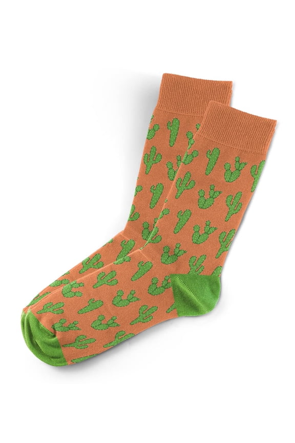Cactus Socks - Funny Novelty Unisex Sock Set, Woven Art, Fun Unique Patterns And Designs