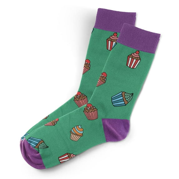 Sillies Socks Cupcakes Socks - Novelty Unisex Sock Set, Fun Unique Designs