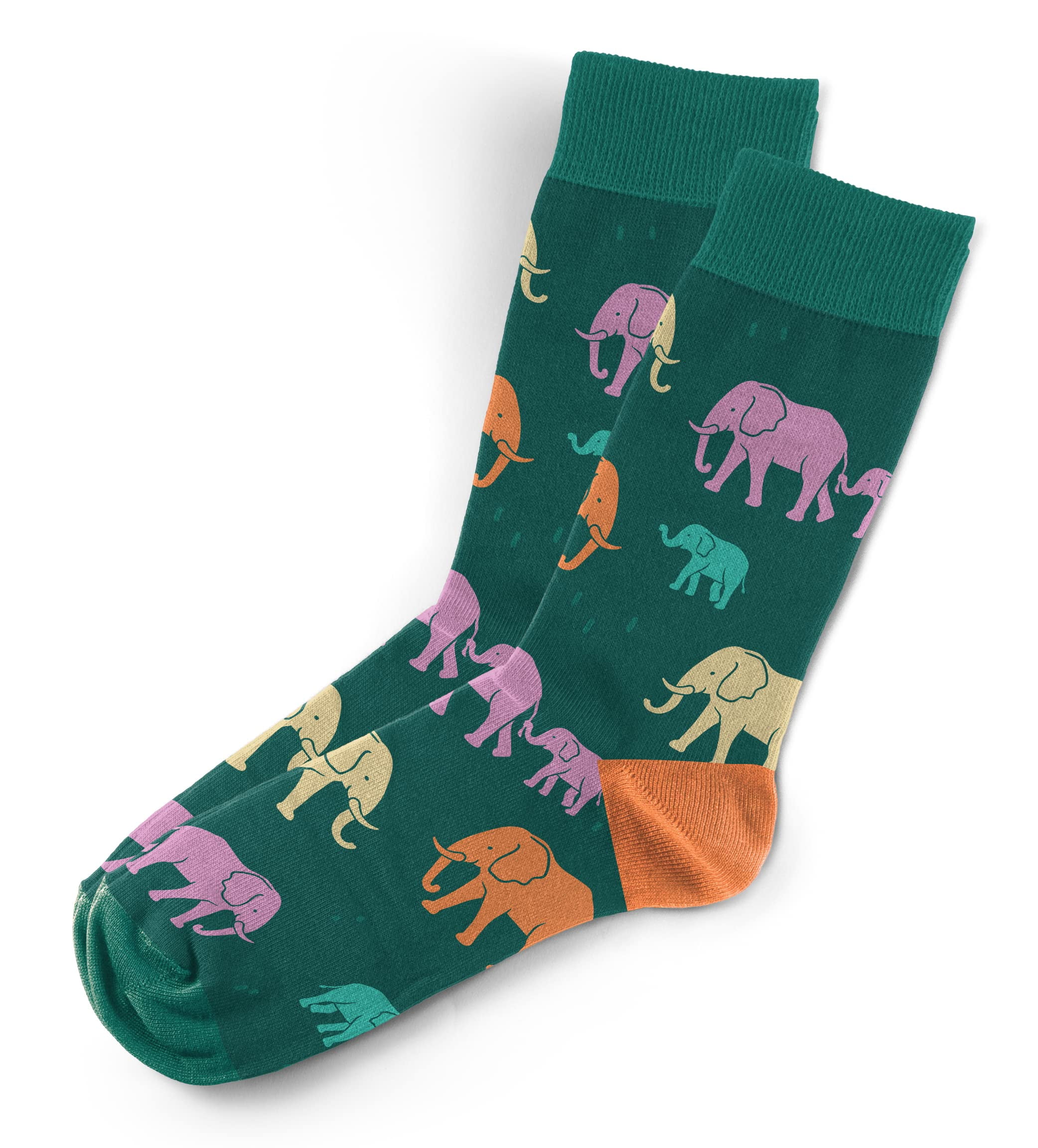 Sillies Socks Elephants Socks Novelty Unisex Sock Set, Fun Unique