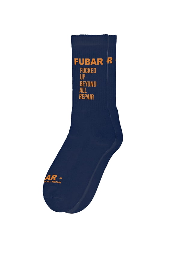 FUBAR Socks - Funny Novelty Unisex Sock Set, Woven Art, Fun Unique Patterns And Designs
