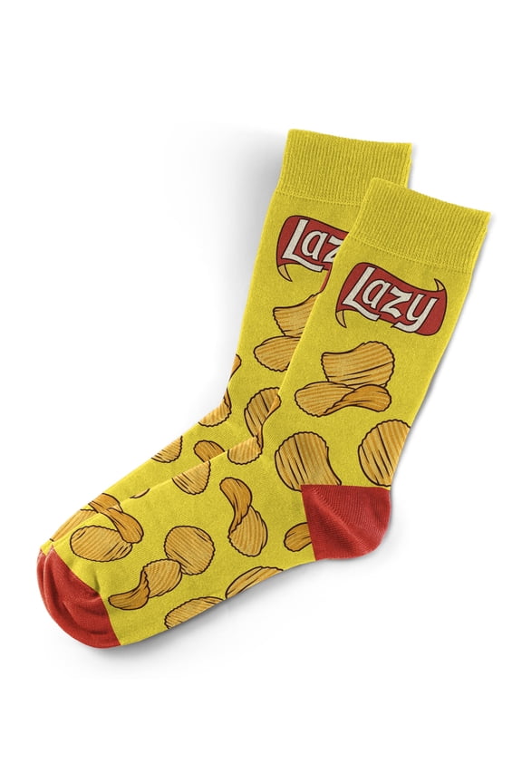 Lazy Chips Socks - Novelty Unisex Sock Set, Fun Unique Designs