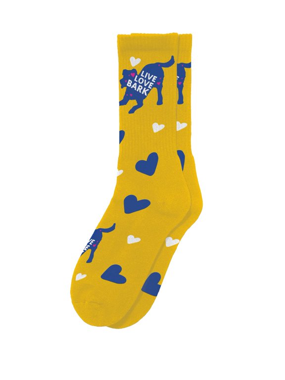 Live Love Bark Socks - Funny Novelty Unisex Sock Set, Woven Art Socks, Fun Unique Patterns And Designs, Silly Crew Socks Gift