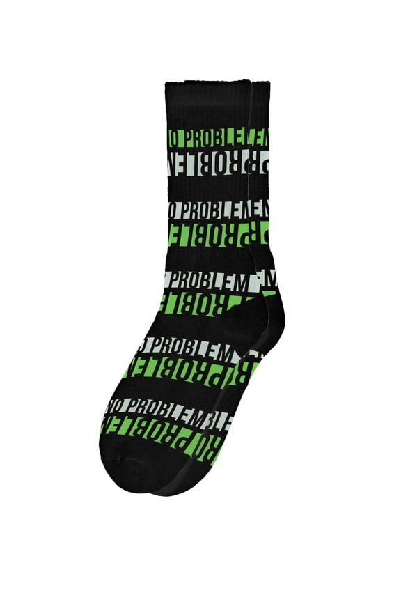 No Problem Problem Socks - Funny Novelty Unisex Sock Set, Woven Art, Fun Unique Patterns And Designs