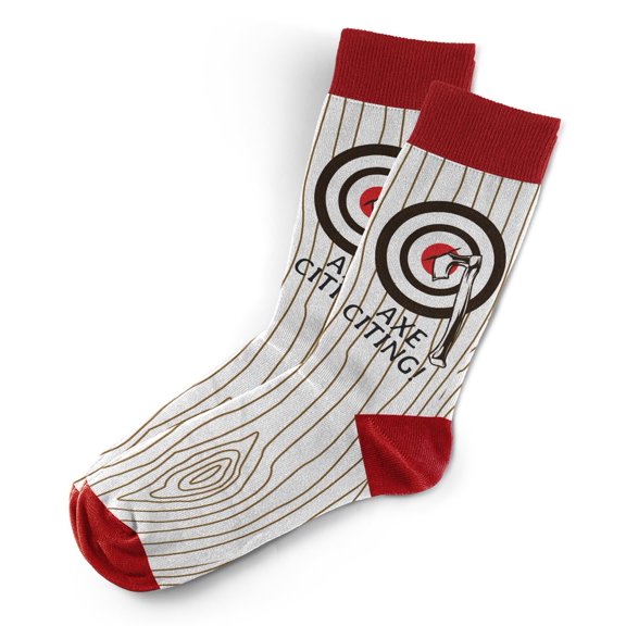 Sillies Socks Outdoor Socks - Axe-Citing Novelty Unisex Sock Set, Fun Unique Designs
