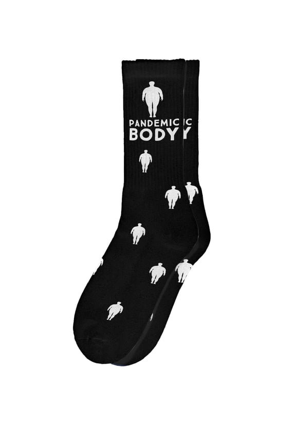 Pandemic Body Socks - Funny Novelty Unisex Sock Set, Woven Art, Fun Unique Patterns And Designs