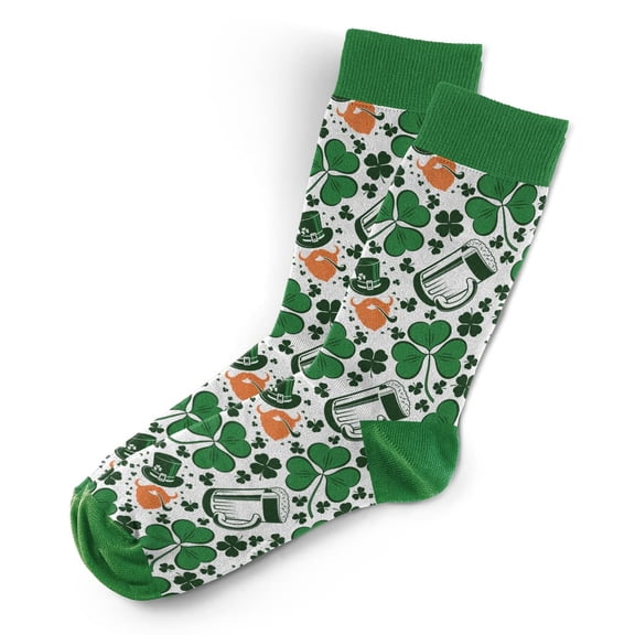Sillies Socks Shamrock And Beers Socks - Novelty Unisex Sock Set