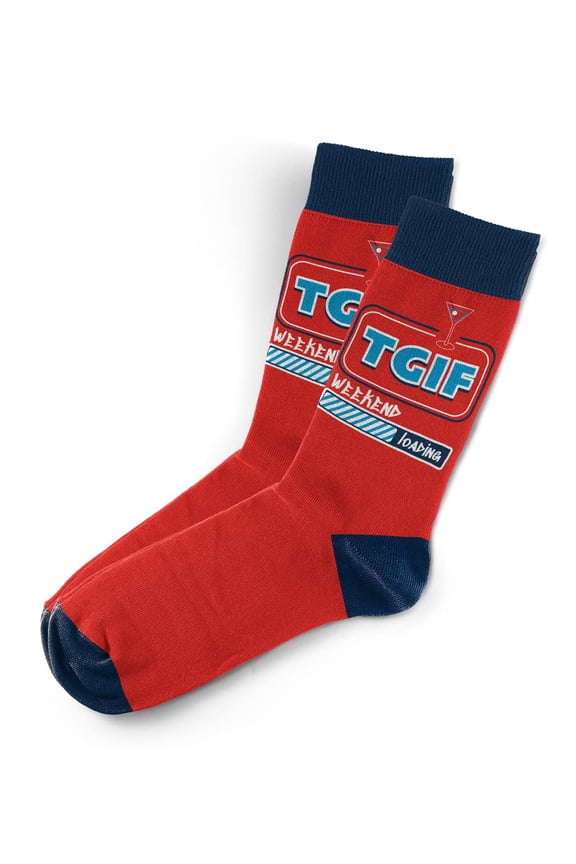 TGIF Socks - Funny Novelty Unisex Sock Set, Woven Art, Fun Unique Patterns And Designs